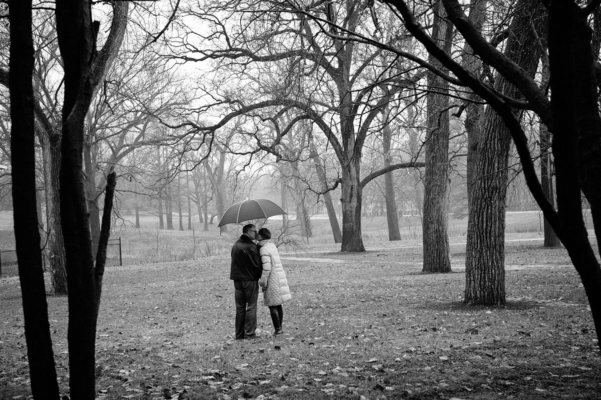 Couple in the Rain